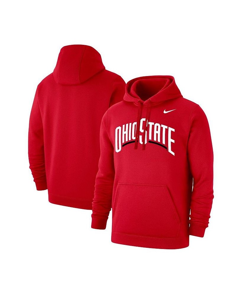 Men's Scarlet Ohio State Buckeyes Logo Pullover Hoodie $32.34 Sweatshirt