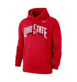 Men's Scarlet Ohio State Buckeyes Logo Pullover Hoodie $32.34 Sweatshirt