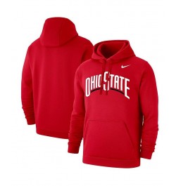 Men's Scarlet Ohio State Buckeyes Logo Pullover Hoodie $32.34 Sweatshirt