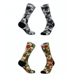 Men's and Women's Classic Cat-Moflage Socks, Set of 2 Multi $15.40 Socks