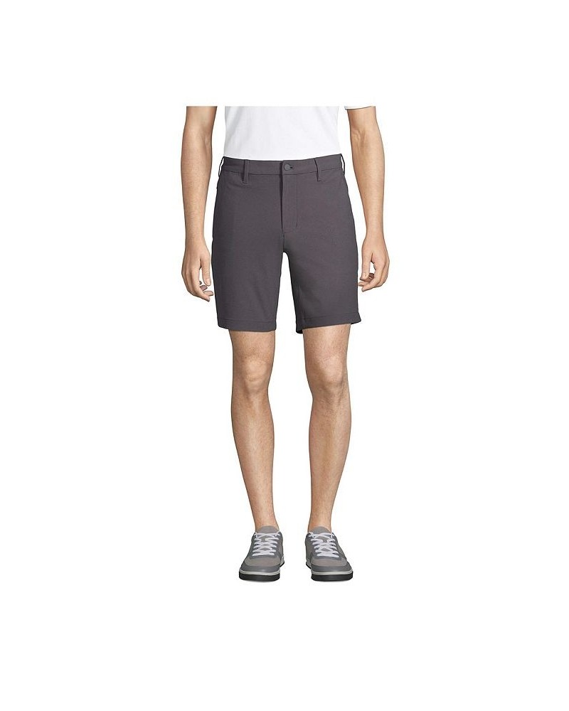 Men's Big Straight Fit Flex Performance Chino Shorts Gray $32.23 Shorts