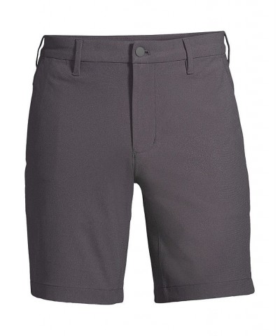 Men's Big Straight Fit Flex Performance Chino Shorts Gray $32.23 Shorts