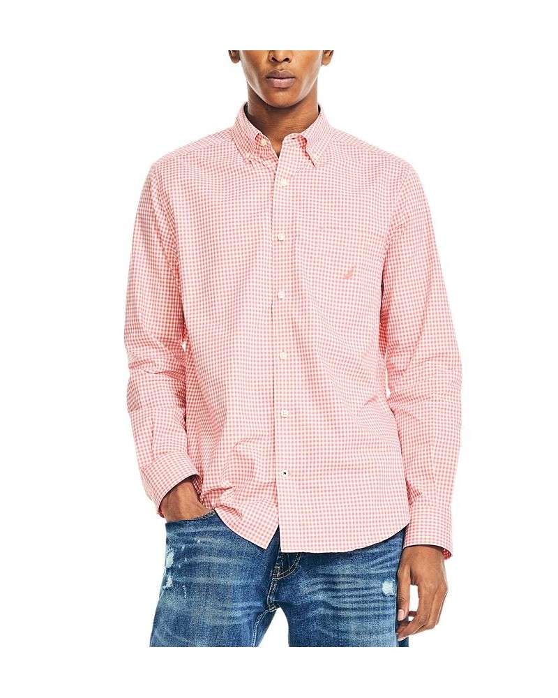 Men's Classic-Fit Long-Sleeve Gingham Check Poplin Shirt PD02 $35.09 Shirts