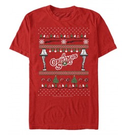 Men's Christmas Story Ugly Short Sleeve T-shirt Red $15.40 T-Shirts