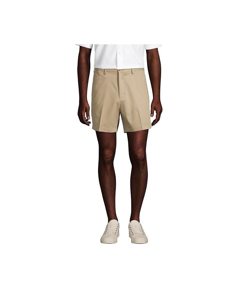 Men's Comfort Waist 6 Inch No Iron Chino Shorts Tan/Beige $37.77 Shorts