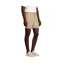 Men's Comfort Waist 6 Inch No Iron Chino Shorts Tan/Beige $37.77 Shorts