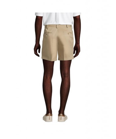 Men's Comfort Waist 6 Inch No Iron Chino Shorts Tan/Beige $37.77 Shorts