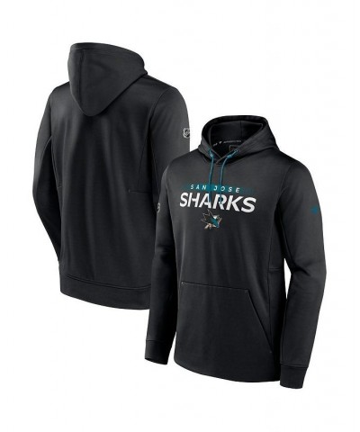 Men's Branded Black San Jose Sharks Authentic Pro Rink Pullover Hoodie $34.44 Sweatshirt