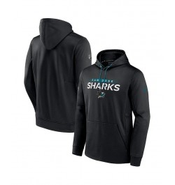 Men's Branded Black San Jose Sharks Authentic Pro Rink Pullover Hoodie $34.44 Sweatshirt