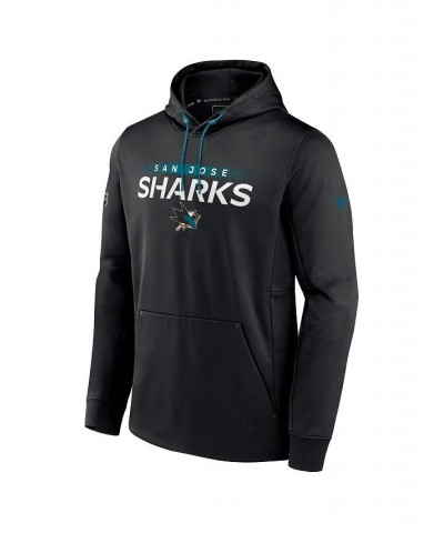 Men's Branded Black San Jose Sharks Authentic Pro Rink Pullover Hoodie $34.44 Sweatshirt