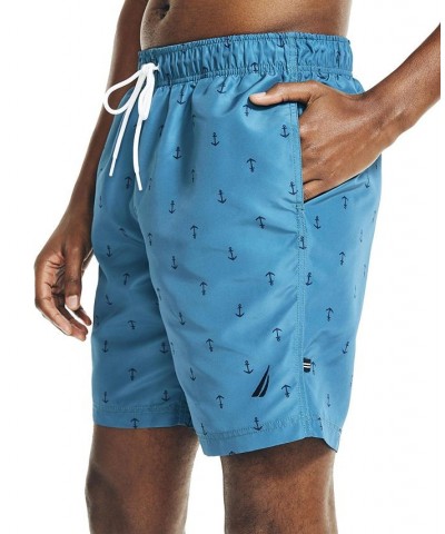 Men's Quick-Dry Anchor-Print 8" Swim Trunks PD06 $20.44 Swimsuits