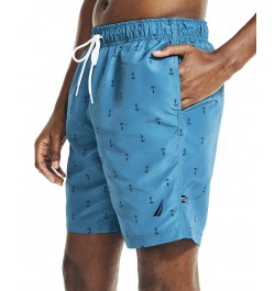 Men's Quick-Dry Anchor-Print 8" Swim Trunks PD06 $20.44 Swimsuits