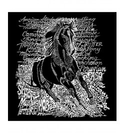 Men's Word Art T-Shirt - Horse Breeds Gray $19.24 T-Shirts