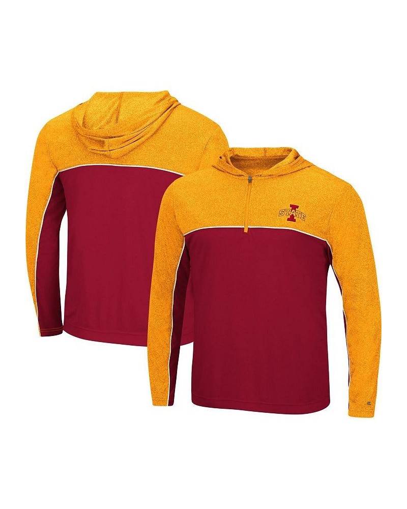 Men's Cardinal Iowa State Cyclones Flick Quarter-Zip Hoodie Windshirt $30.59 Sweatshirt