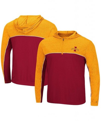 Men's Cardinal Iowa State Cyclones Flick Quarter-Zip Hoodie Windshirt $30.59 Sweatshirt