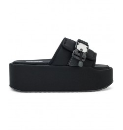 Women's Vizer Platform Slide Sandals Black $38.08 Shoes