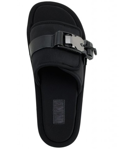 Women's Vizer Platform Slide Sandals Black $38.08 Shoes