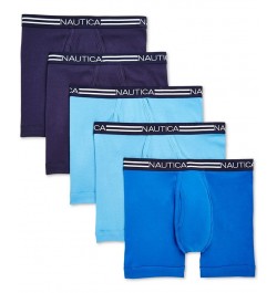 Men's 5-Pk. Cotton Boxer Briefs Blue $26.18 Underwear