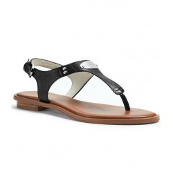 Women's MK Plate Flat Thong Sandals PD01 $52.25 Shoes