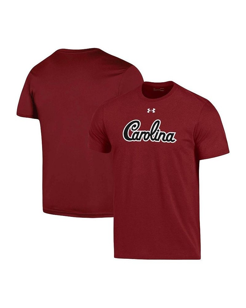 Men's Garnet South Carolina Gamecocks School Logo Wordmark Performance Cotton T-shirt $21.50 T-Shirts