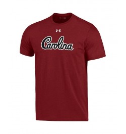 Men's Garnet South Carolina Gamecocks School Logo Wordmark Performance Cotton T-shirt $21.50 T-Shirts