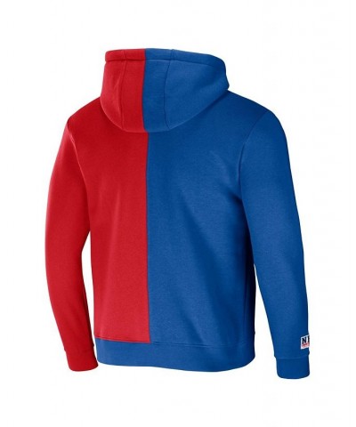 Men's NFL X Staple Royal, Red Buffalo Bills Split Logo Pullover Hoodie $31.02 Sweatshirt