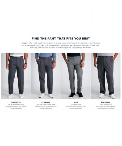 Men's Cool 18 Pro Straight-Fit 4-Way Stretch Moisture-Wicking Non-Iron Dress Pants Blue $22.55 Pants