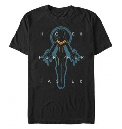 Marvel Men's Captain Marvel Higher, Further and Faster Silhouette Short Sleeve T-Shirt Black $19.59 T-Shirts