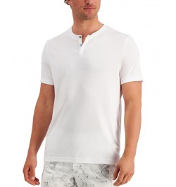 Men's Solid Henley White $10.39 T-Shirts