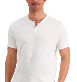 Men's Solid Henley White $10.39 T-Shirts