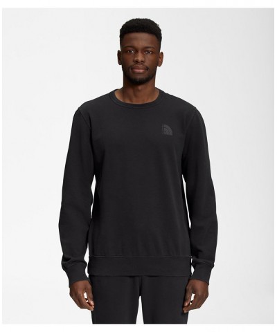 Men's Garment Dye Crew Sweater Black $34.40 Sweatshirt