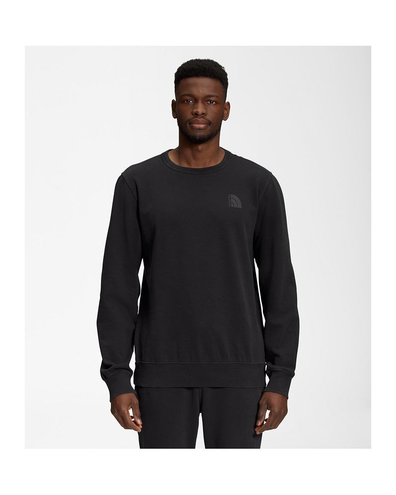 Men's Garment Dye Crew Sweater Black $34.40 Sweatshirt