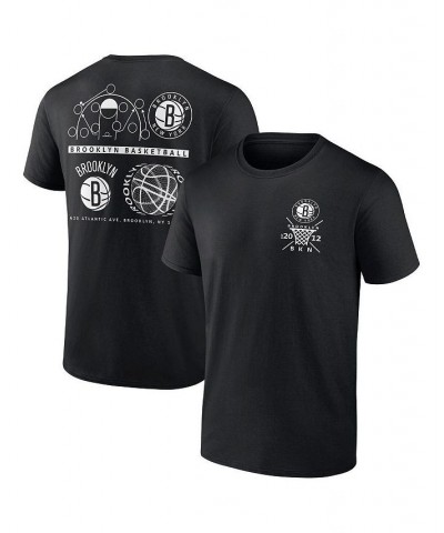 Men's Branded Black Brooklyn Nets Court Street Collective T-shirt $24.35 T-Shirts