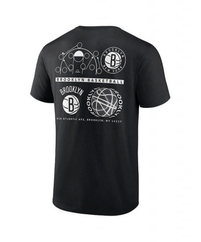 Men's Branded Black Brooklyn Nets Court Street Collective T-shirt $24.35 T-Shirts