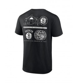 Men's Branded Black Brooklyn Nets Court Street Collective T-shirt $24.35 T-Shirts