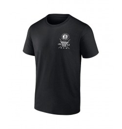 Men's Branded Black Brooklyn Nets Court Street Collective T-shirt $24.35 T-Shirts