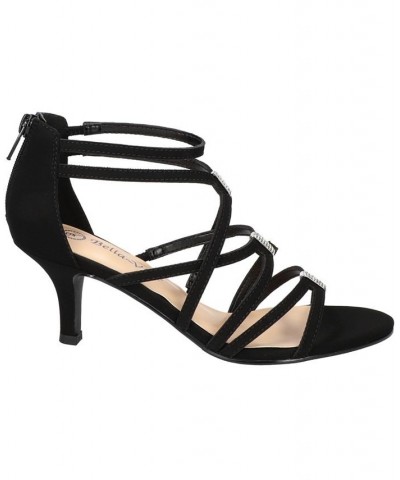 Women's Karlette Dress Sandals Black Suede Faux Leather $51.30 Shoes