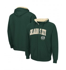 Men's Green Colorado State Rams Arch & Logo 3.0 Full-Zip Hoodie $23.50 Sweatshirt