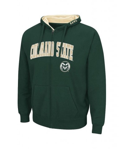 Men's Green Colorado State Rams Arch & Logo 3.0 Full-Zip Hoodie $23.50 Sweatshirt