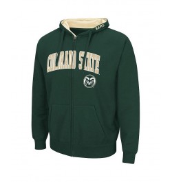 Men's Green Colorado State Rams Arch & Logo 3.0 Full-Zip Hoodie $23.50 Sweatshirt