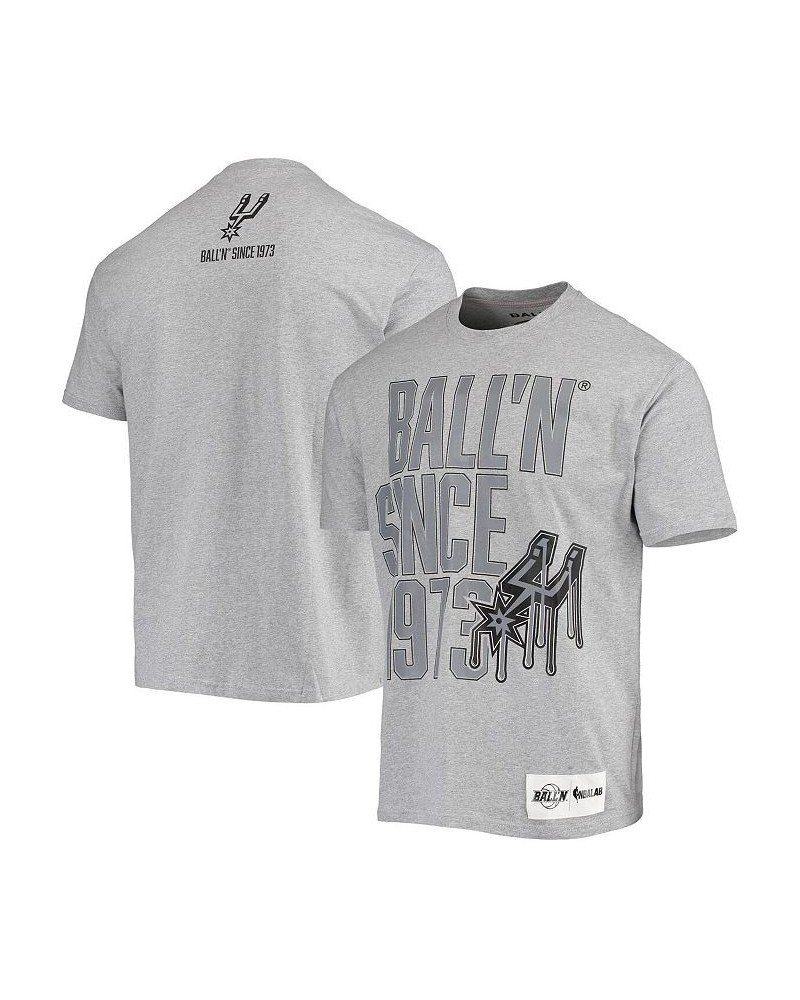 Men's Heathered Gray San Antonio Spurs Since 1973 T-shirt $21.92 T-Shirts