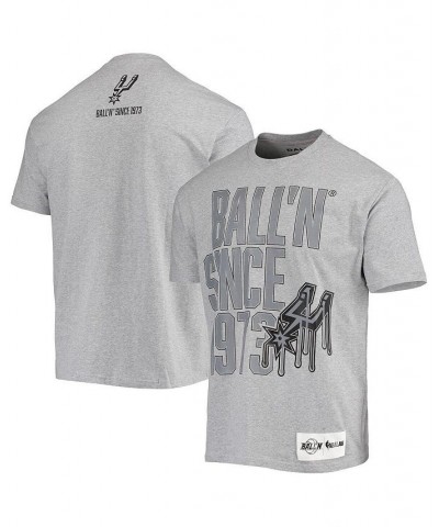 Men's Heathered Gray San Antonio Spurs Since 1973 T-shirt $21.92 T-Shirts