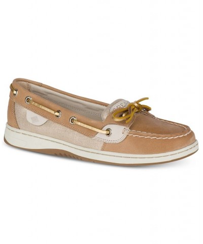 Women's Angelfish Boat Shoe Tan/Beige $38.50 Shoes