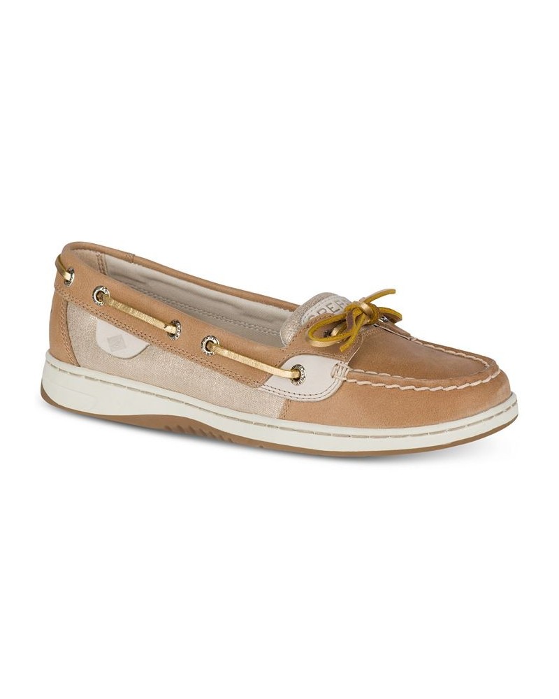 Women's Angelfish Boat Shoe Tan/Beige $38.50 Shoes