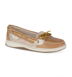 Women's Angelfish Boat Shoe Tan/Beige $38.50 Shoes