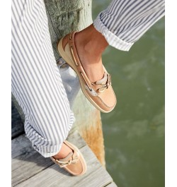 Women's Angelfish Boat Shoe Tan/Beige $38.50 Shoes