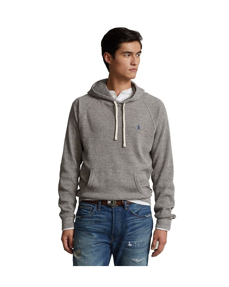 Men's Waffle-Knit Hoodie Gray $36.32 Sweatshirt