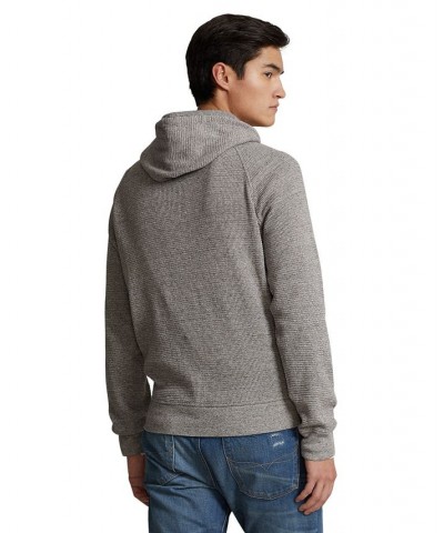 Men's Waffle-Knit Hoodie Gray $36.32 Sweatshirt