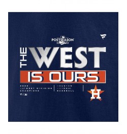 Men's Branded Navy Houston Astros 2022 AL West Division Champions Locker Room T-shirt $27.49 T-Shirts