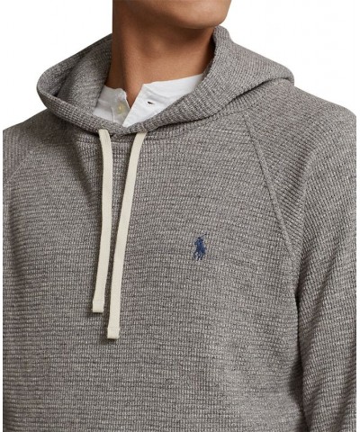 Men's Waffle-Knit Hoodie Gray $36.32 Sweatshirt